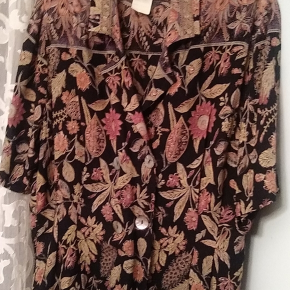 Vintage Rabbit design double breasted floral shirt - Picture 1 of 6